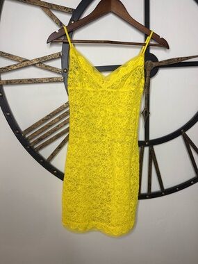 Victoria's Secret Yellow Lace Chemise